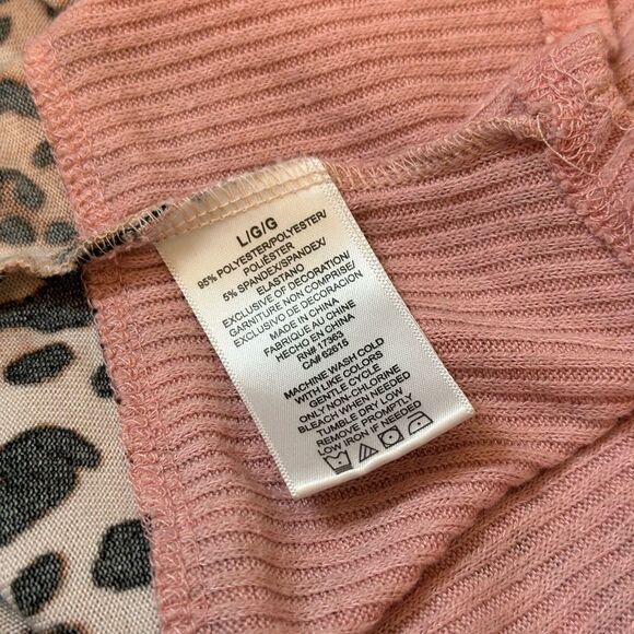 Ellen Tracy Animal Print Size L Soft PJ Long Sleeve - Picture 6 of 6